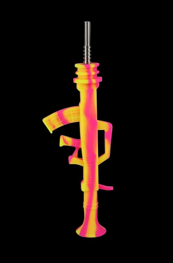 AK47 Silicone Dab Straw Collector: Titanium Tip for an Epic Dab