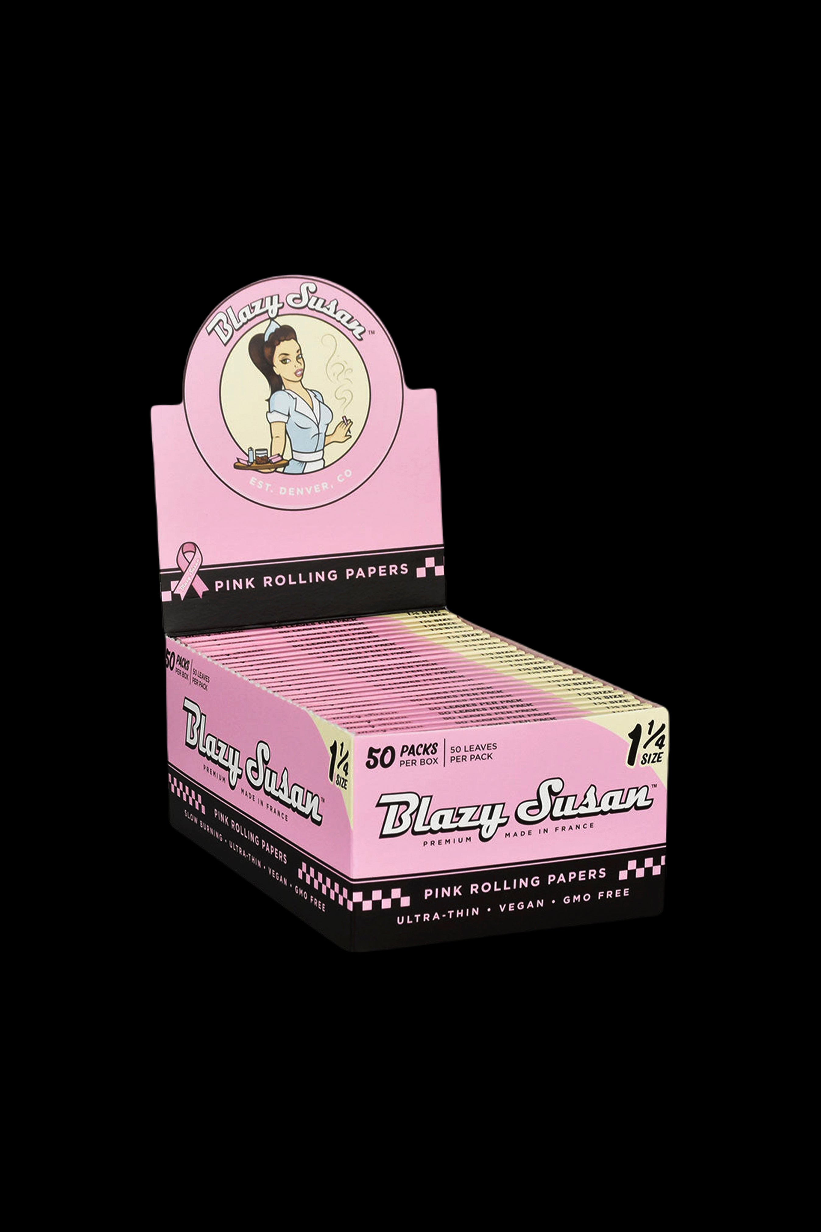 Blazy Susan Pink Rolling Papers - 50-Pack Bundle