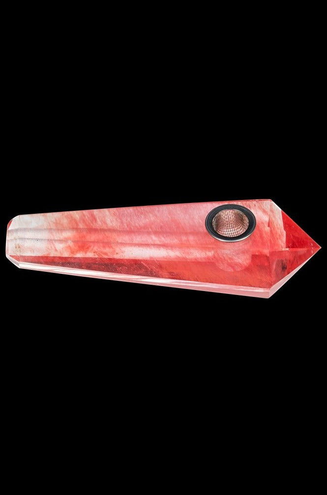 Exquisite Melted Quartz Stone Smoking Pipe