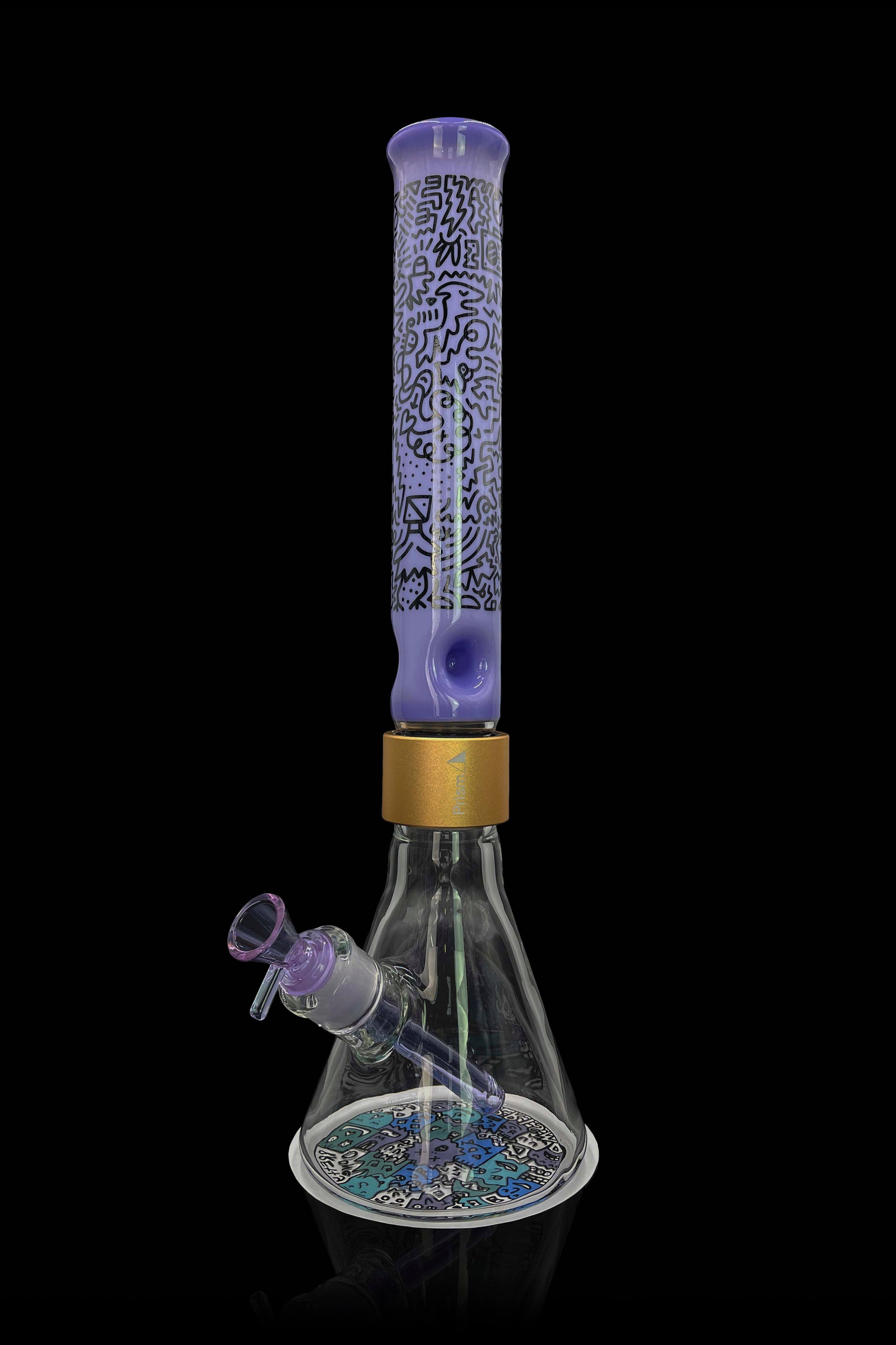 Prism Halo Pretty Done Modular Beaker Bong - Purple Beauty for Travel