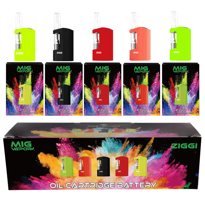MiG Vapor ZIGGI: Premium 3-Temperature Vape Pen Battery for 510 Pre-Filled Cartridges