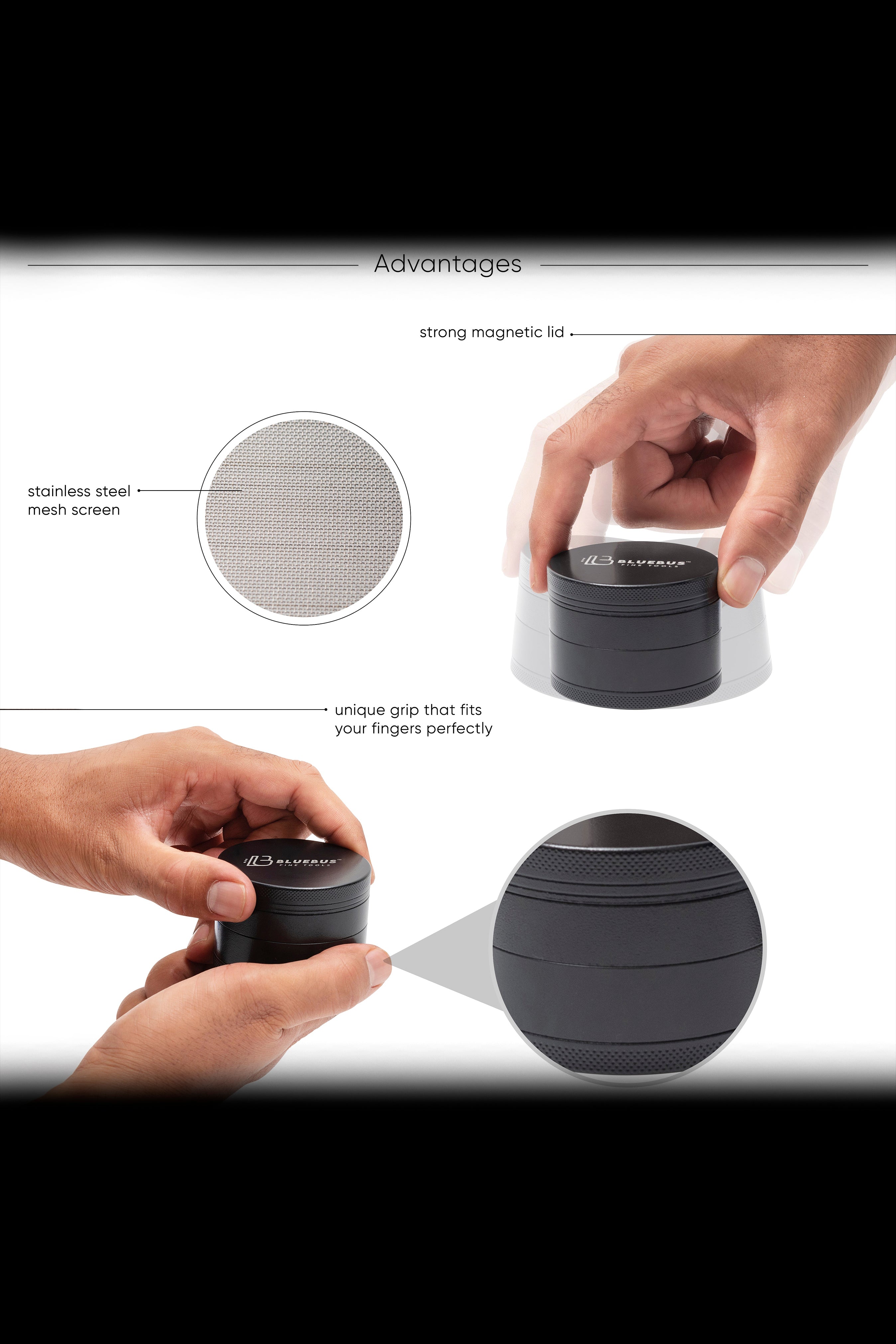 Blue Bus Fine Tools GC Premium Ceramic Herb Grinder - The Ultimate Spice Grinding Solution