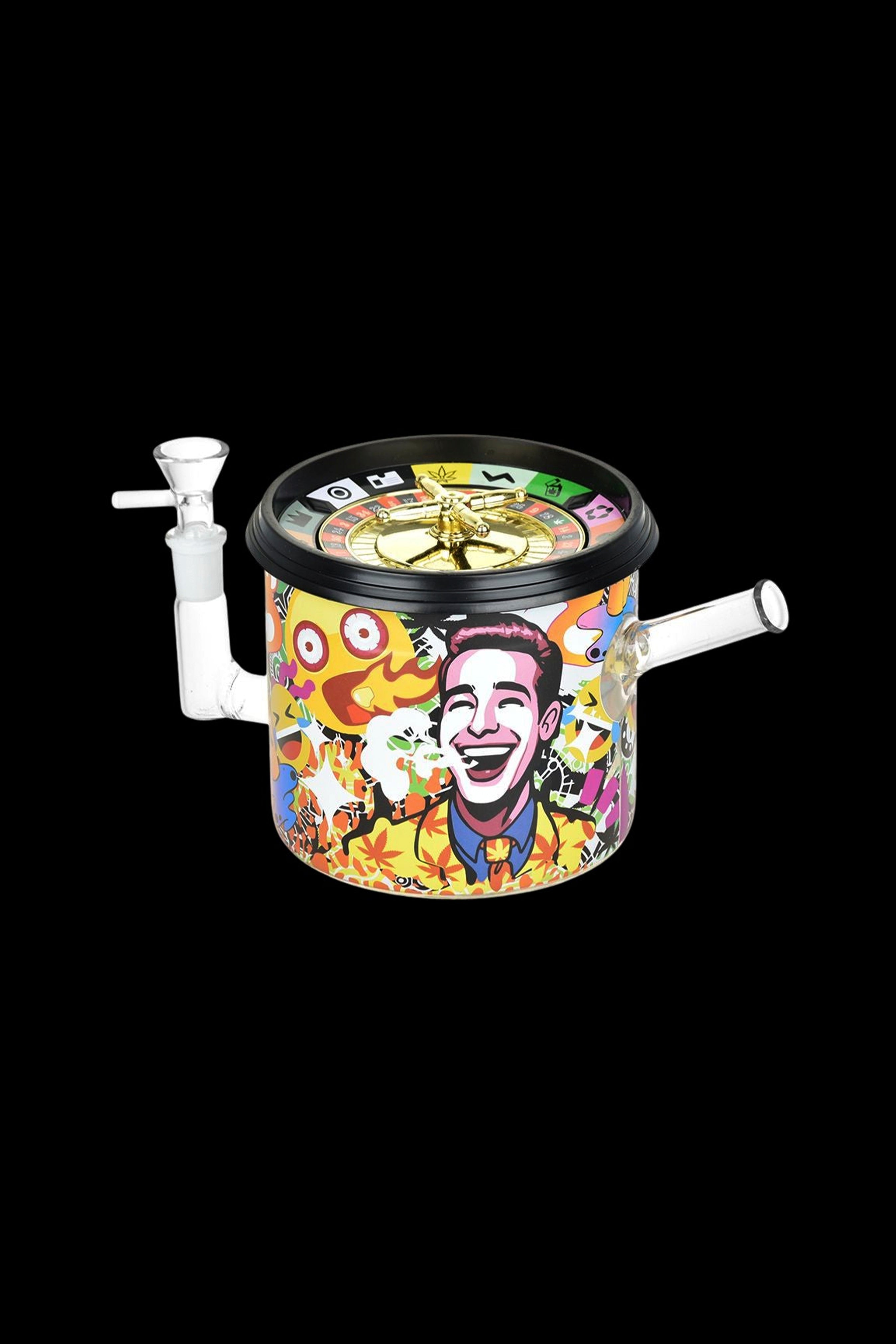 Thrilling Dabtized Puff'N'Play Roulette Game Glass Water Pipe
