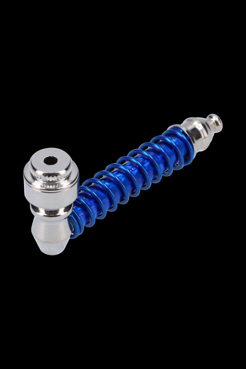 Indestructible Colored Spiral Metal Hand Pipe