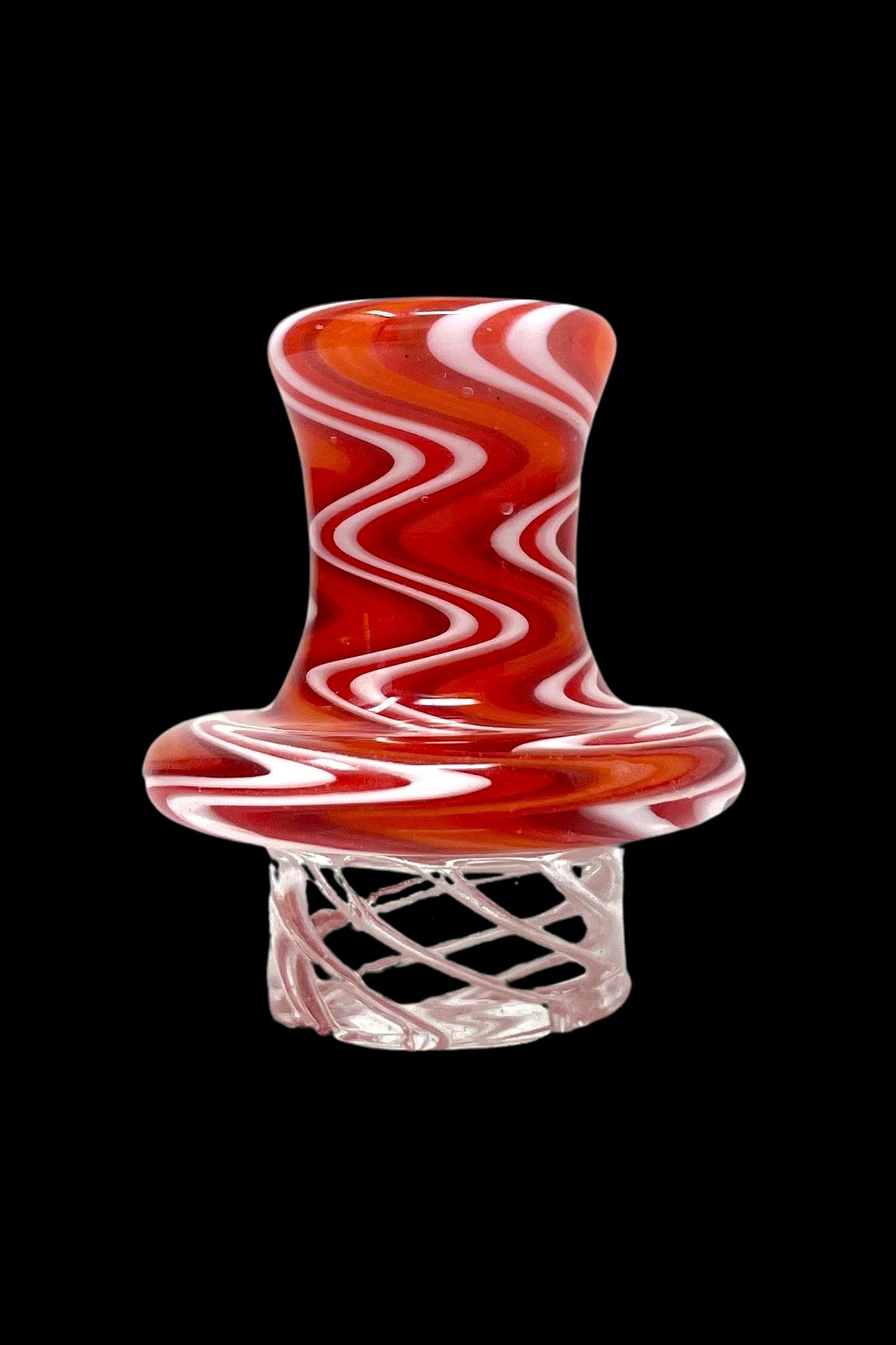 AFM Glass Turbo Reversal Glass Spinner Carb Cap with 2 Pearls - Elevate Your Dabbing!
