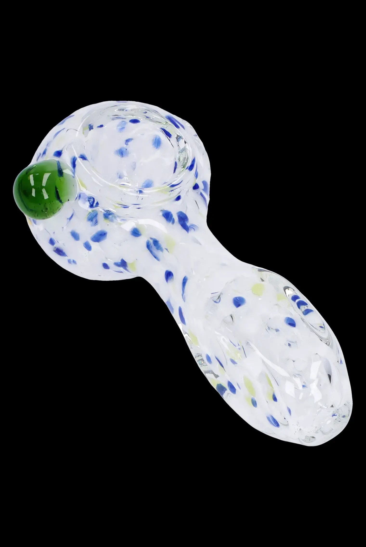 3.5-Inch Frit Glass Pipe with Unique Square Mouthpiece