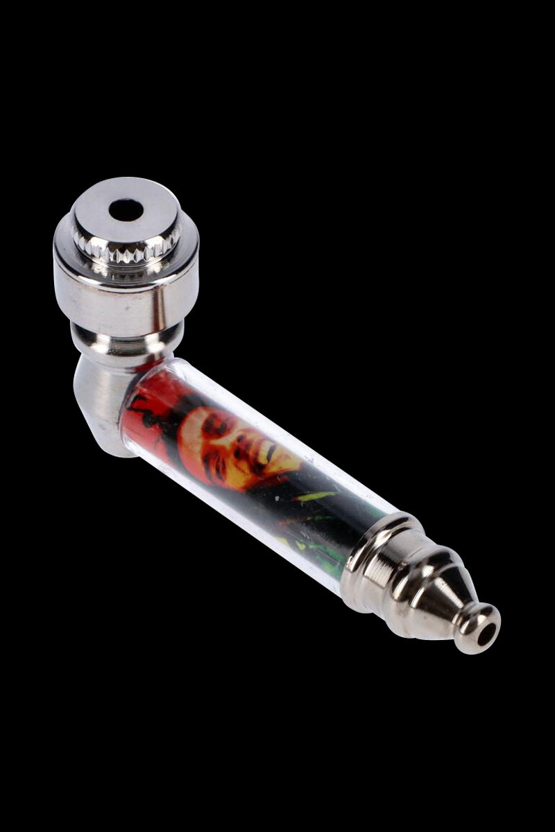 Indestructible Rasta-Themed Metal Hand Pipe
