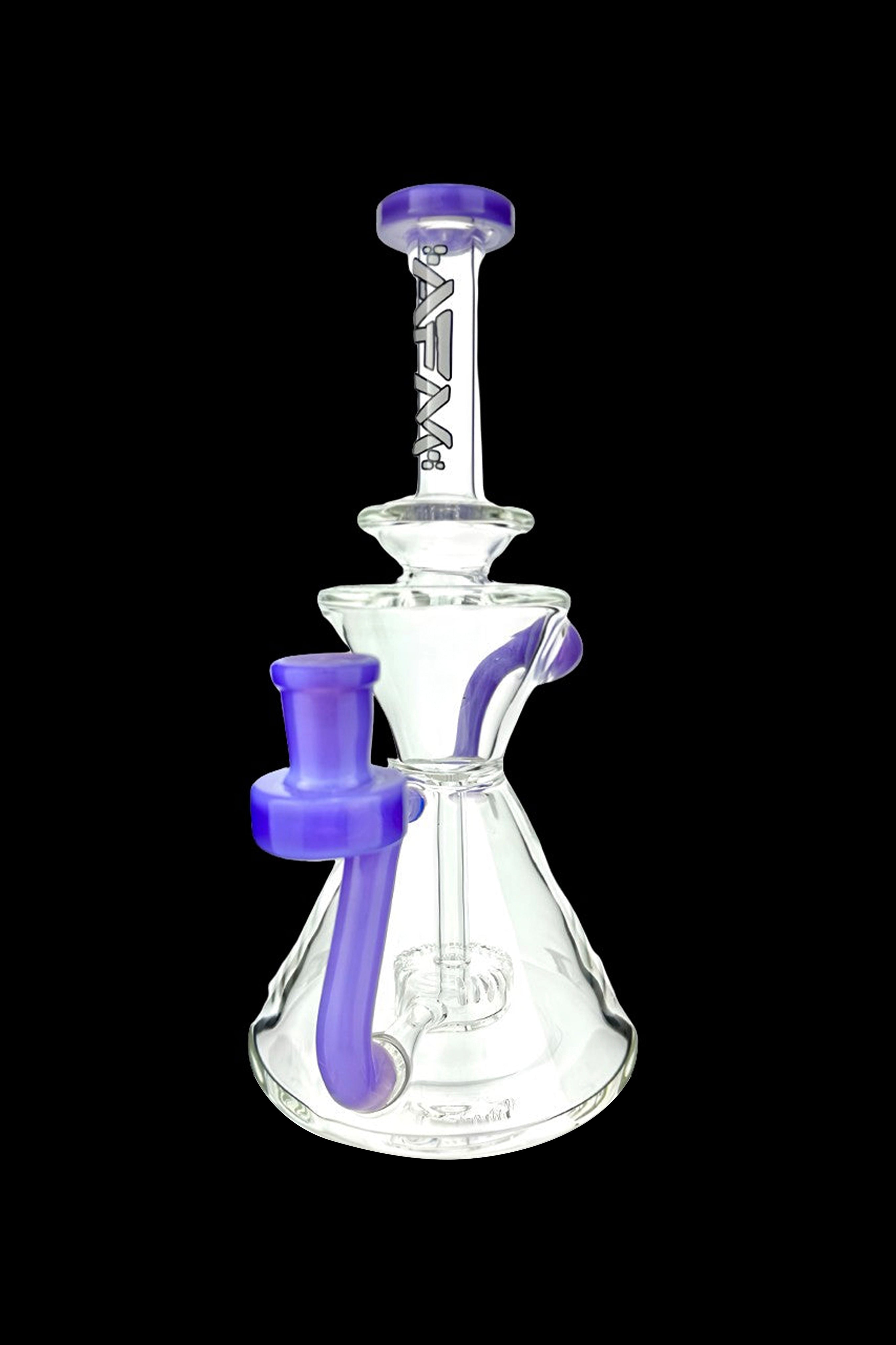 AFM Clear Glass Tulip Recycler Water Pipe - A Smoking Marvel