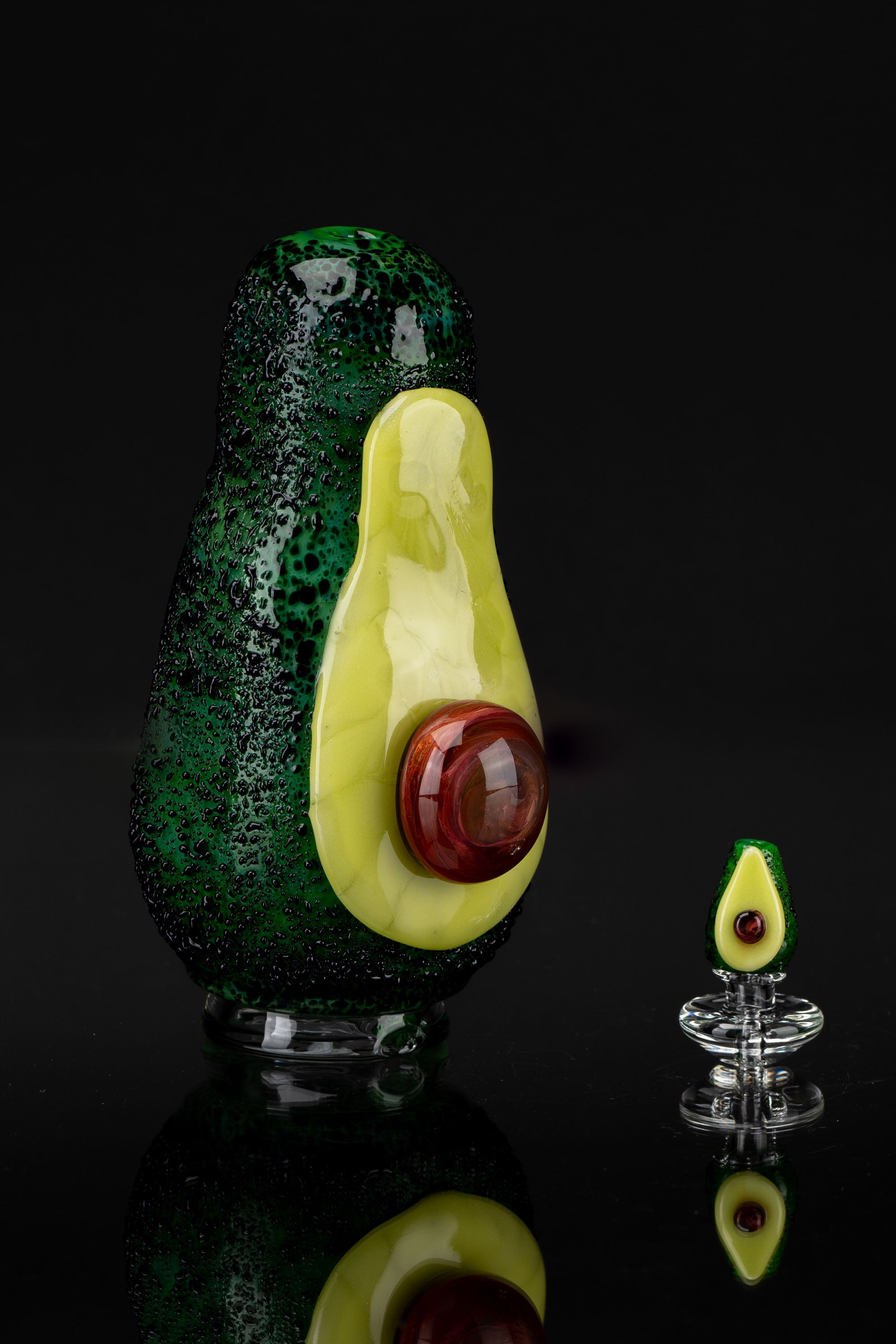 Empire Glassworks Avocado-themed Glass Attachment for Puffco Peak - Avocadope