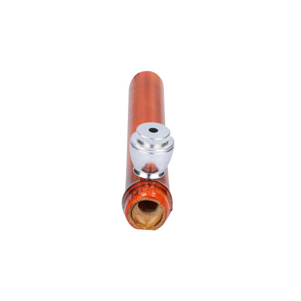 Elegant Bamboo Steamroller Pipe with Capped Herb Bowl