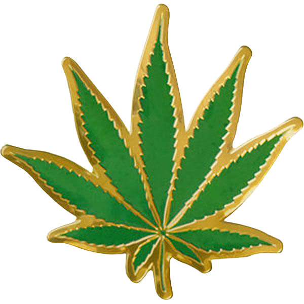 Eye - Catching Hemp Leaf Metal Sticker