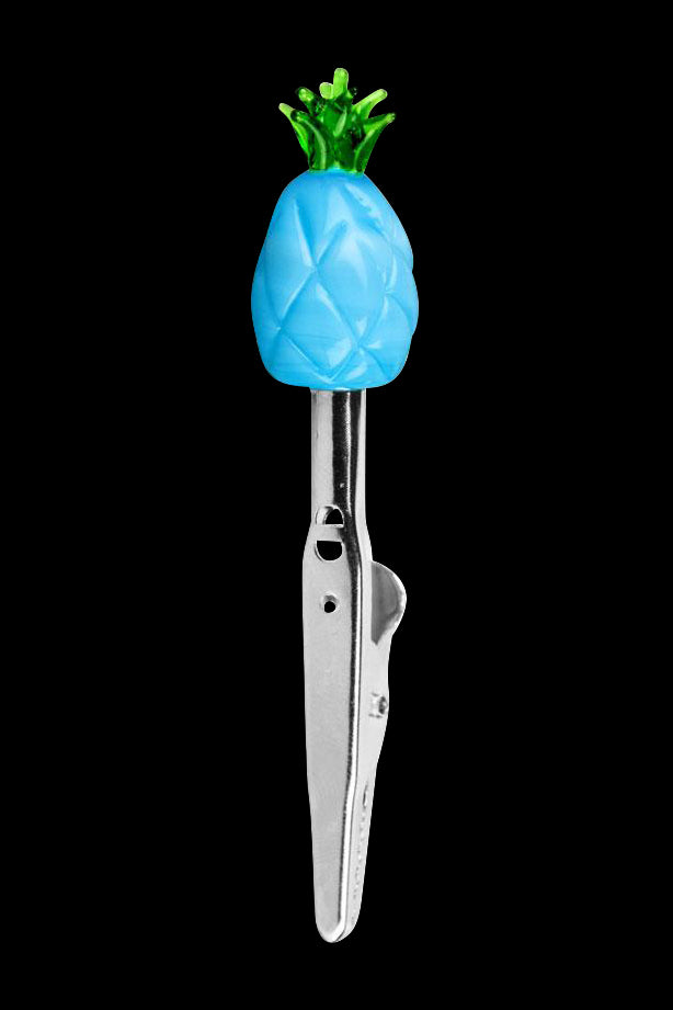Awesome 4-Pack Pineapple Glass Memo Clips for Smokers