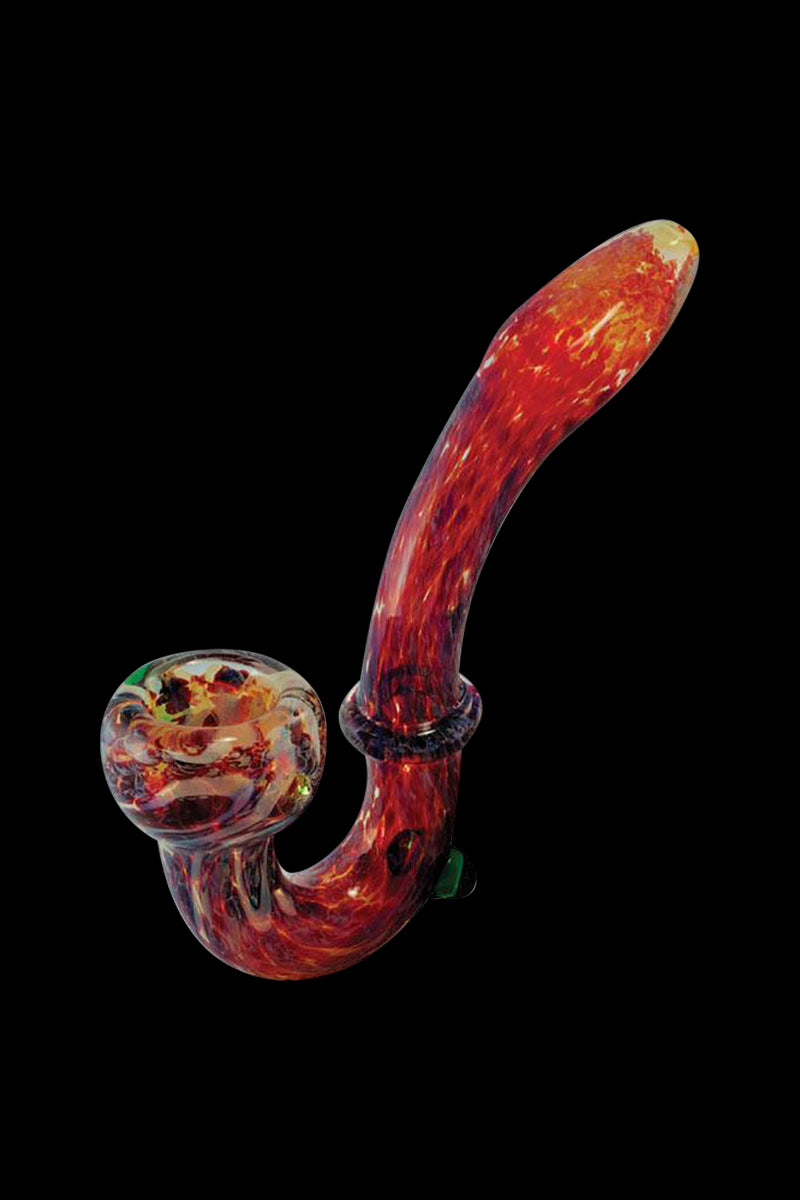 Stunning Multi - color Frit Glass Sherlock Pipe