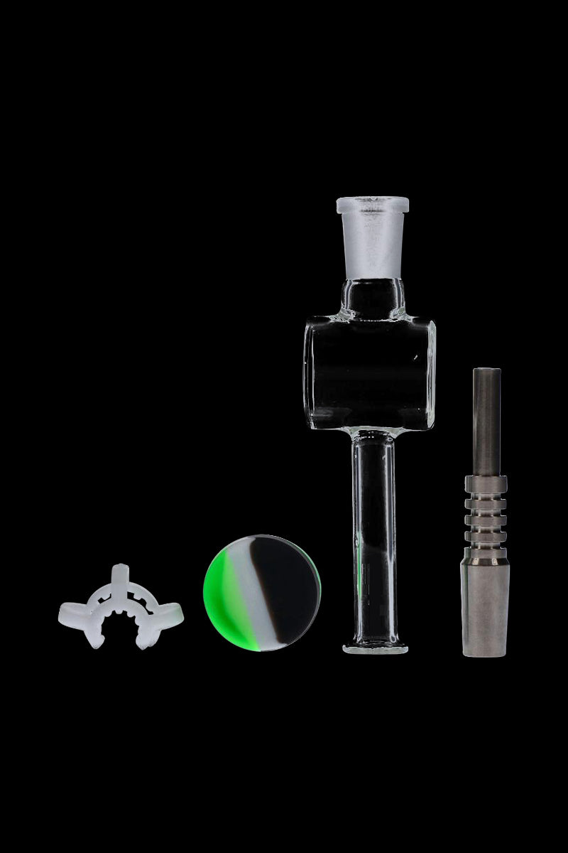 Premium Glass Nectar Collector with Silicone Reclaim Catcher - No More Wasted Concentrates!