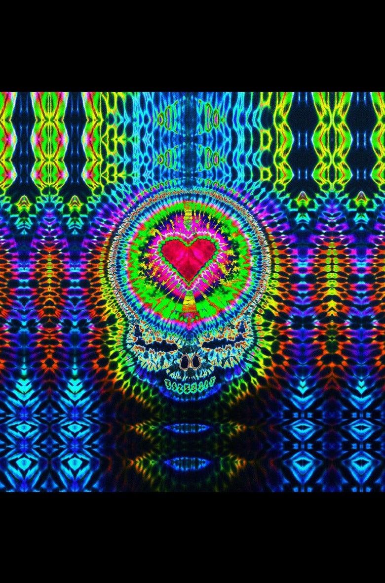 Feed A Hippie's Captivating Tie - Dye Tapestry