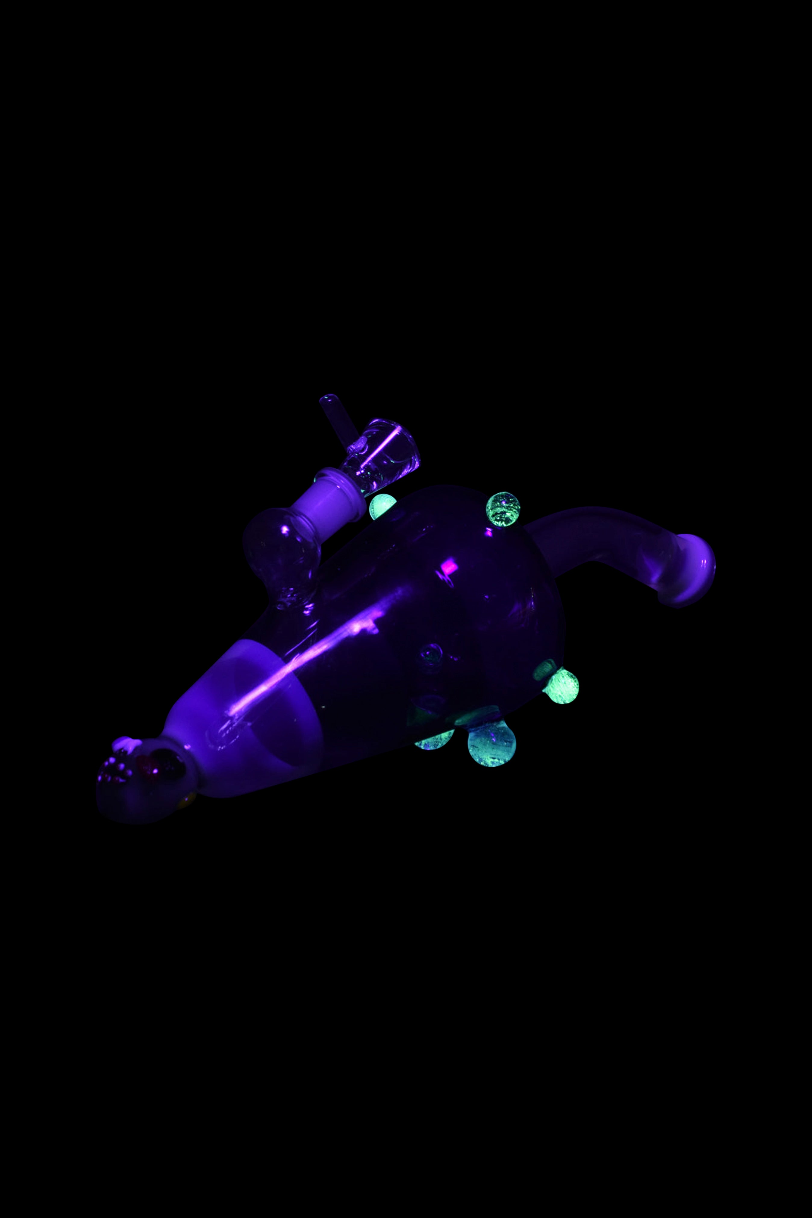 Spooky Glow-in-the-Dark Lazy Glass Water Pipe