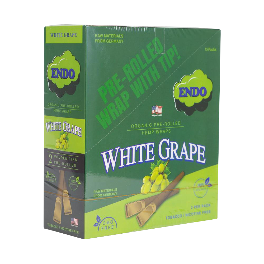 Endo Premium Pre-Rolled Hemp Wraps - 15 Pack Bundle