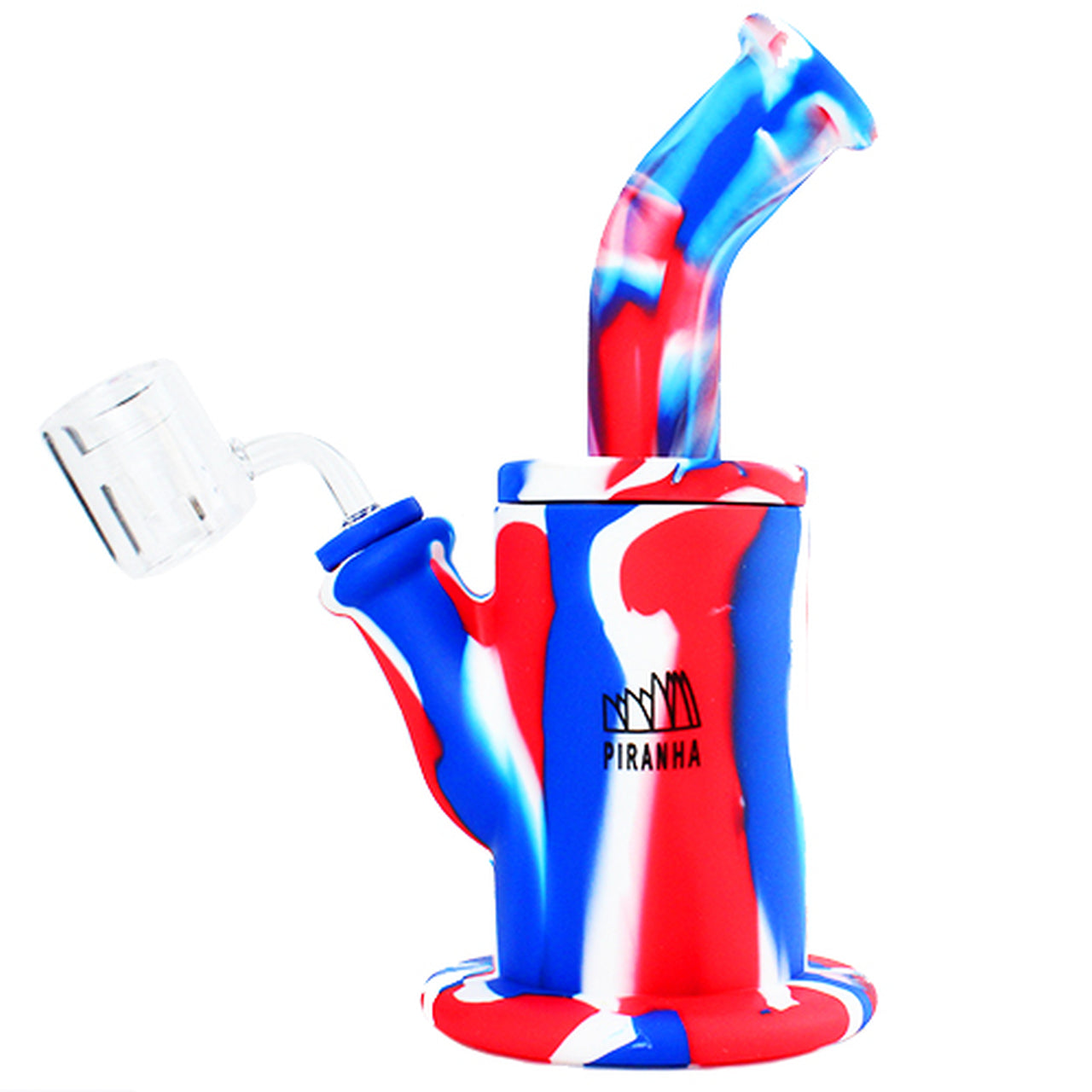 Piranha 9-Inch Silicone Fat Can Dab Rig - Surprise Assorted Colors