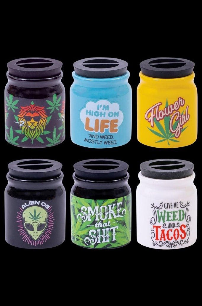 Fujima's Fun 12-Pack Ceramic Herb Storage Jars