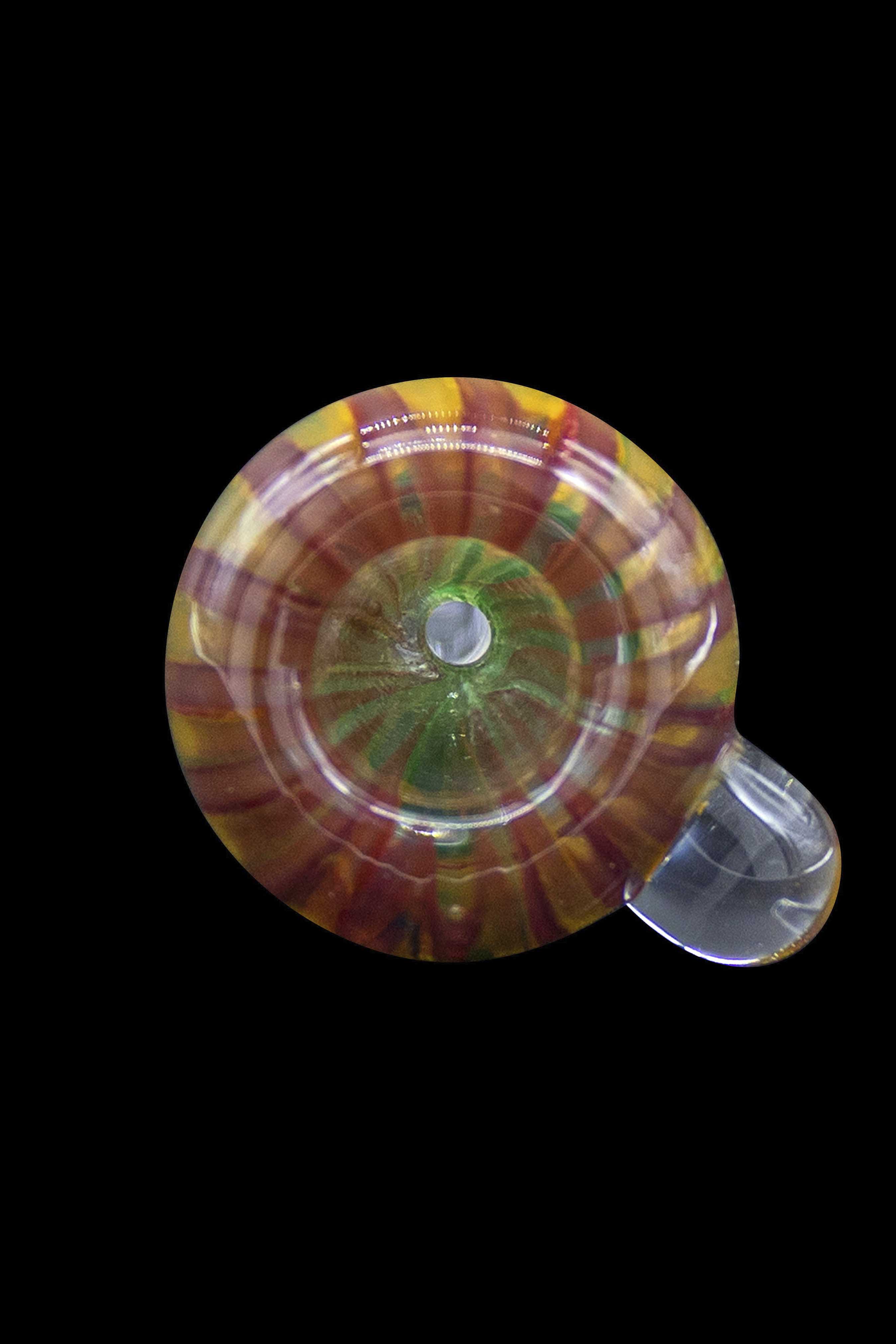 LA Pipes 9mm Rasta Slide Bowl - Colorful Bong Accessory