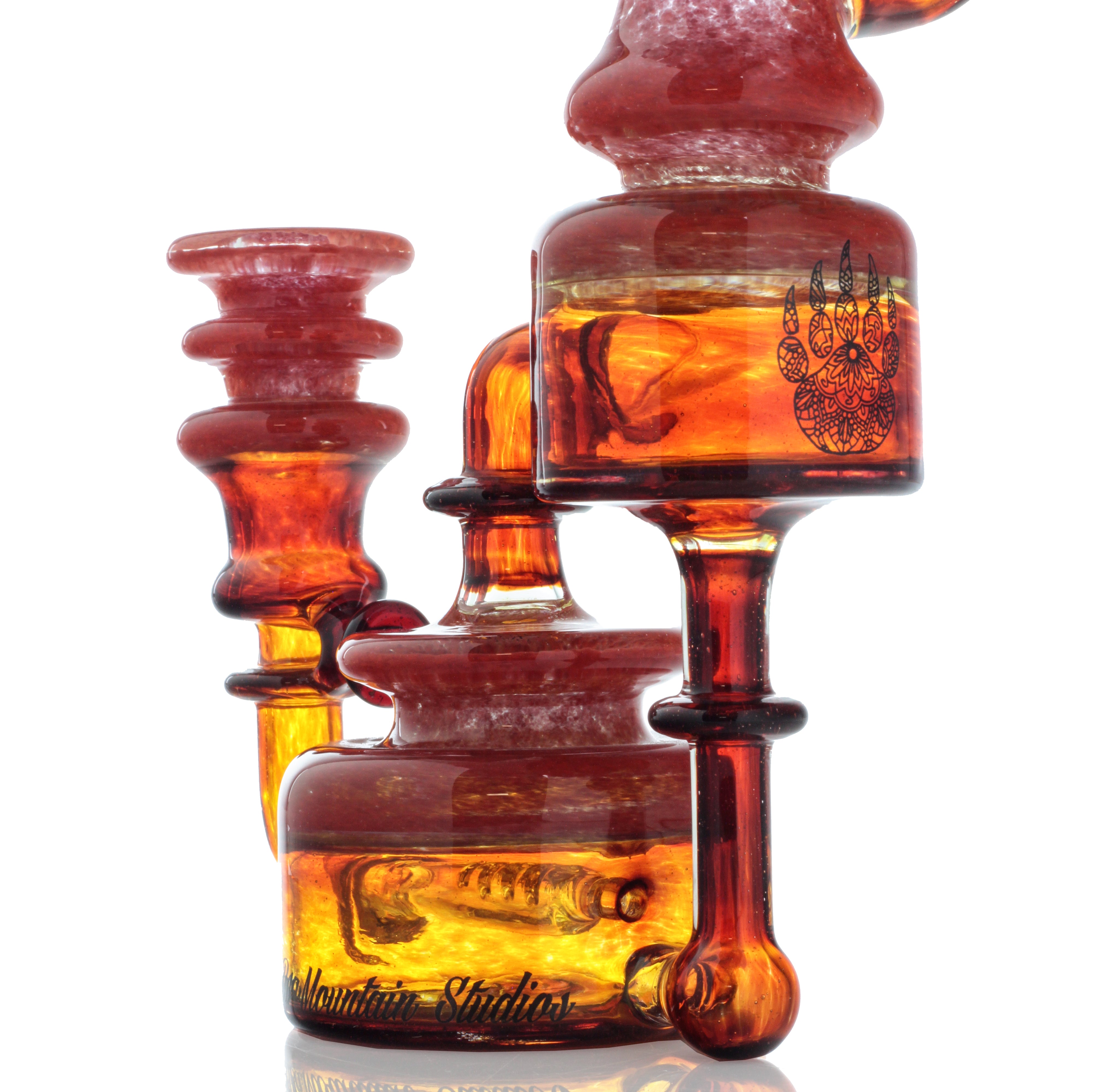 Bear Mountain Studios Honey Jar Glass Dab Rig Recycler - A Must - Have!