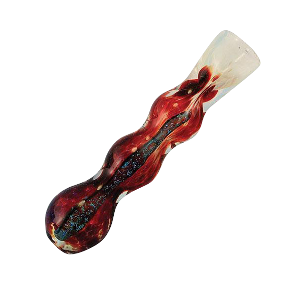 Stunning Frit Dichroic Glass Chillum Taster - Assorted Colors