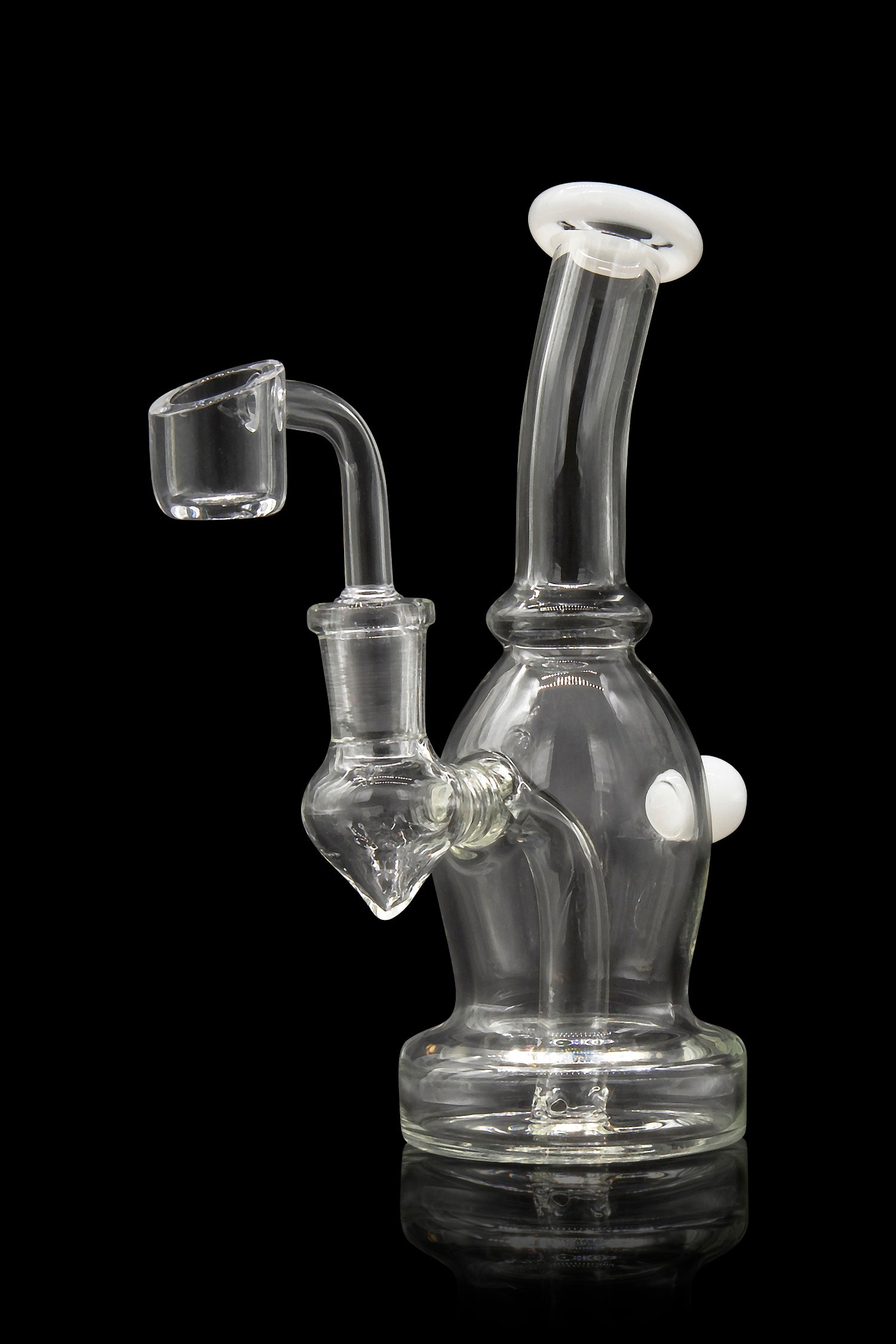 Stunning Dewdrop Curved Body Dab Rig with Colorful Accents