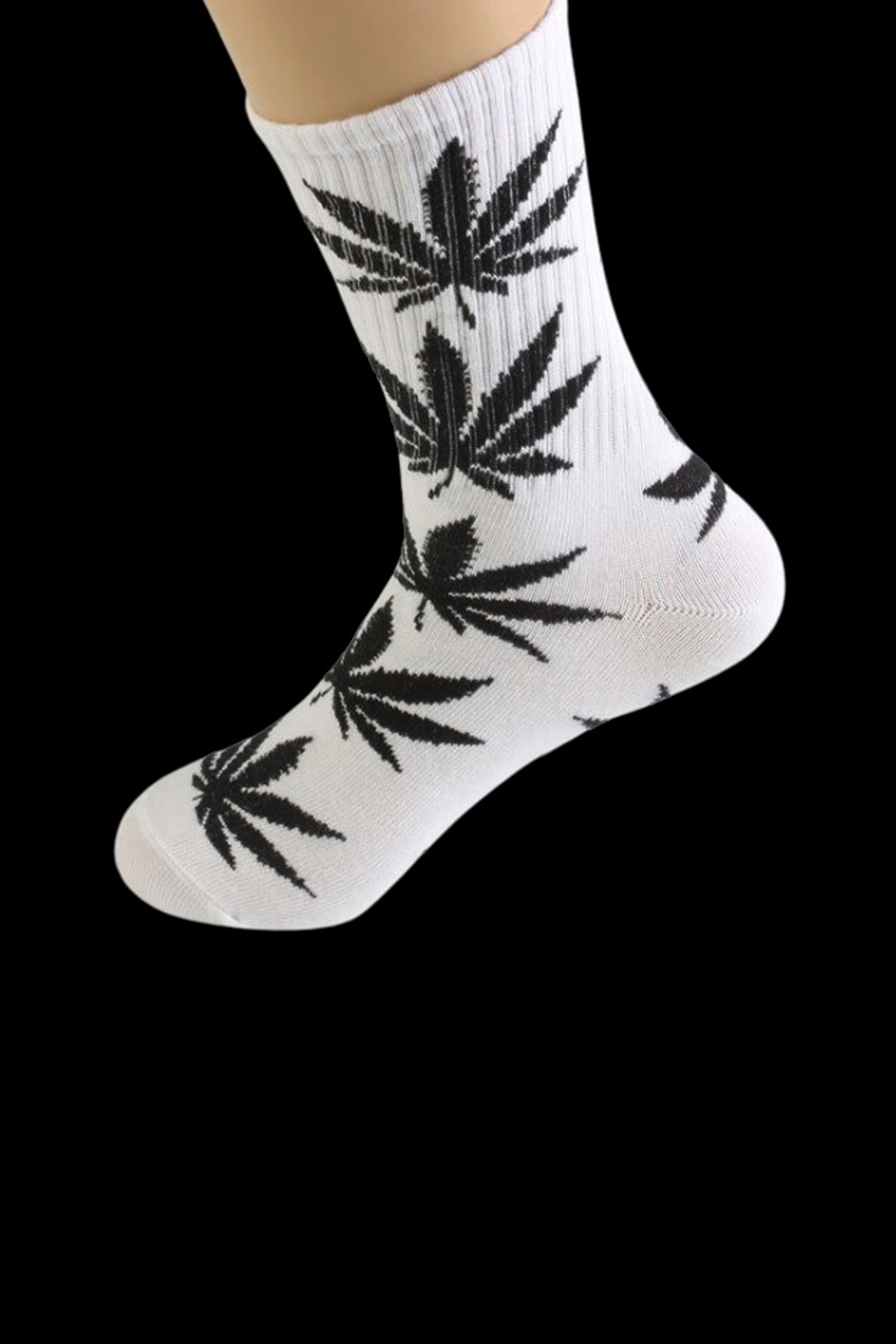 Cloud 8 Cannabis Leaf Cotton Crew Socks - The Ultimate 420 Companion