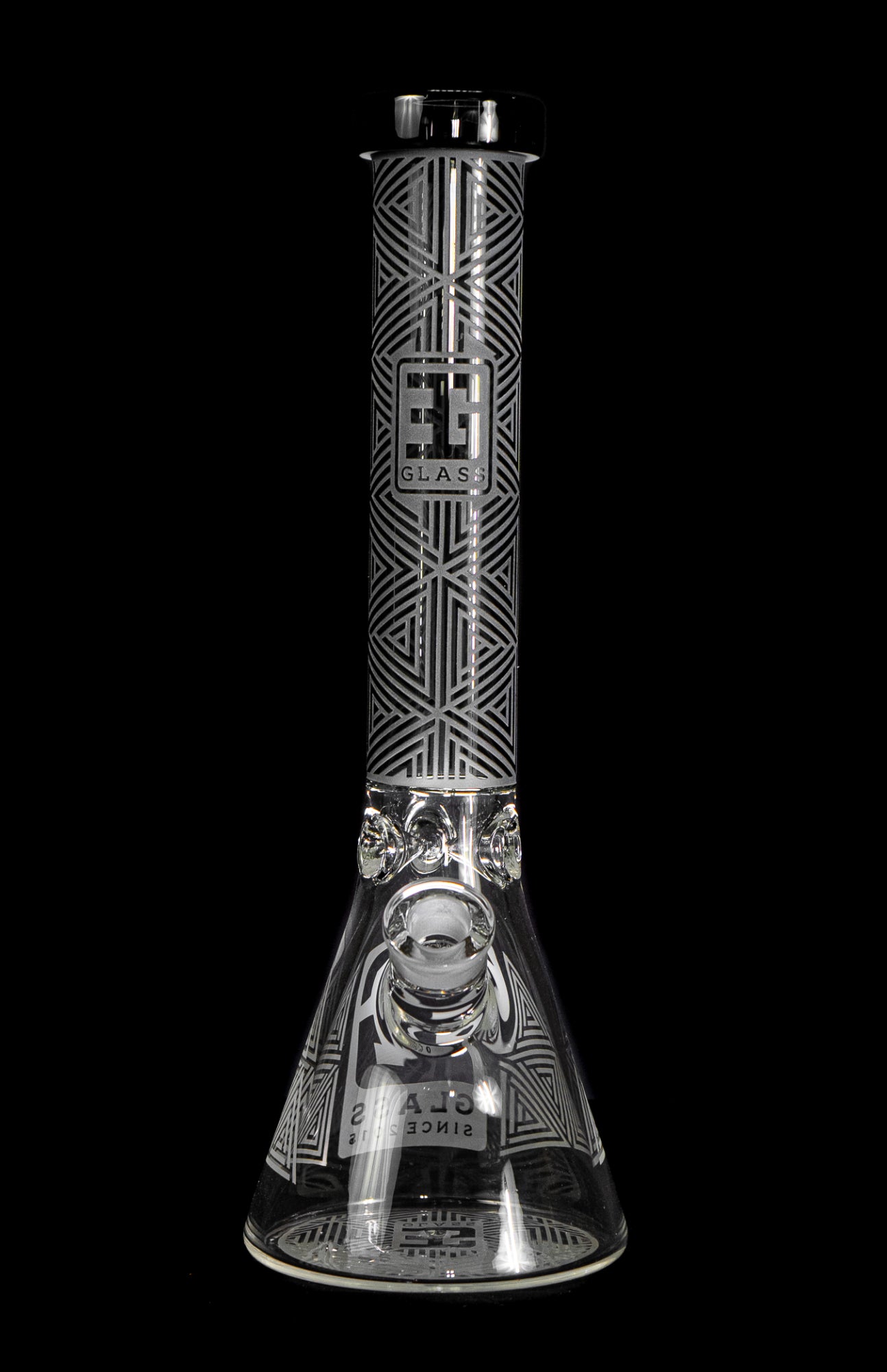 EG Glass Diamond Triangle Water Pipe - A Stunning Daily Smoking Companion