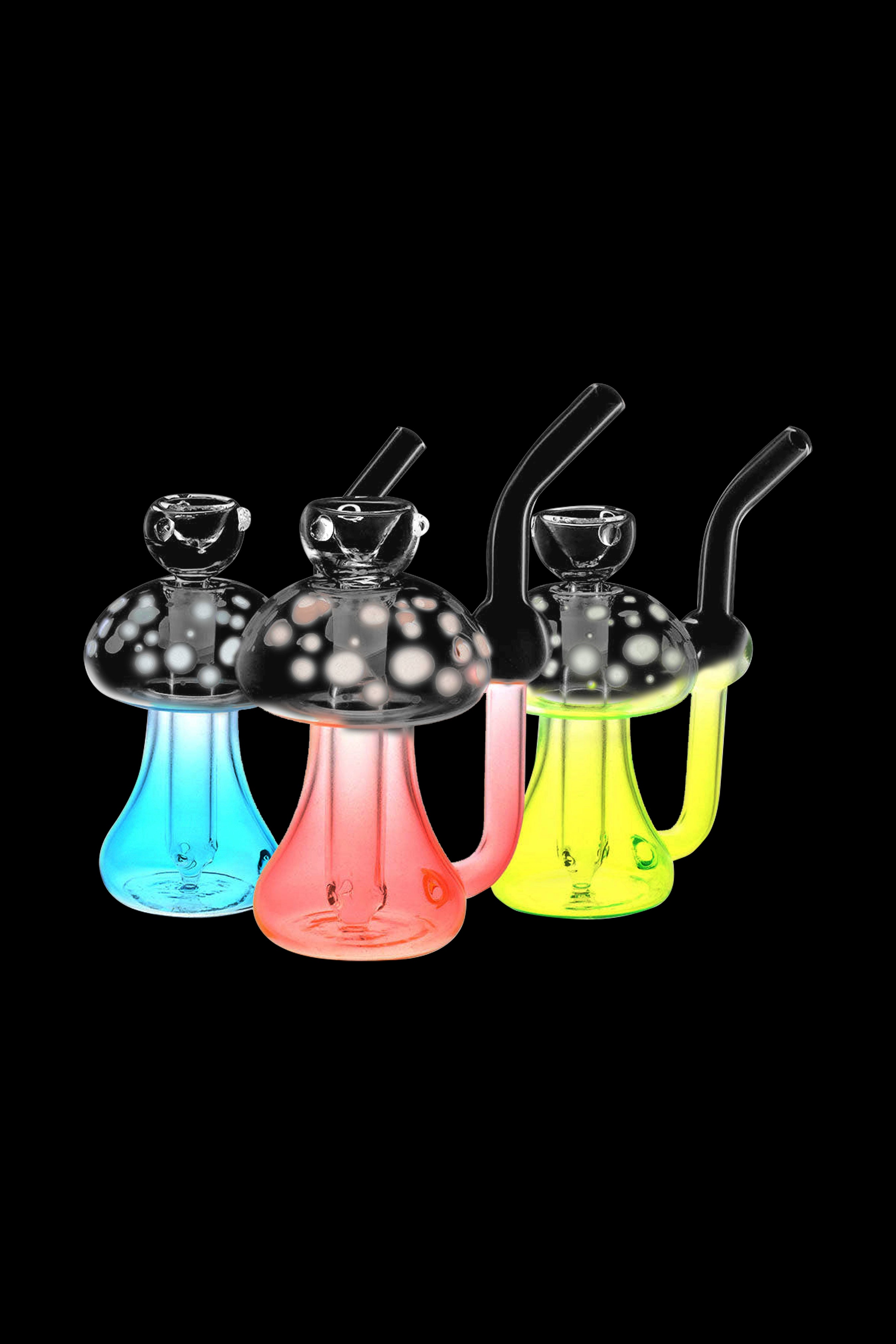 Glowing Phosphorescent Fungi Glass Bubbler: Light Up Your Nights!