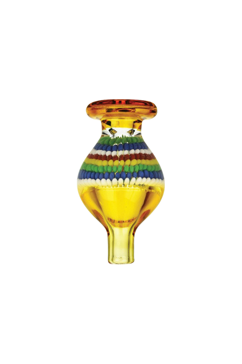Gorgeous Lampwork Dotted Stripes Bubble Carb Cap - Elevate Your Glass Collection!