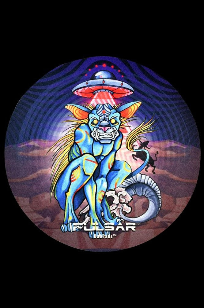 Pulsar DabPadz Psychedelic Chupacabra Round Dab Mat