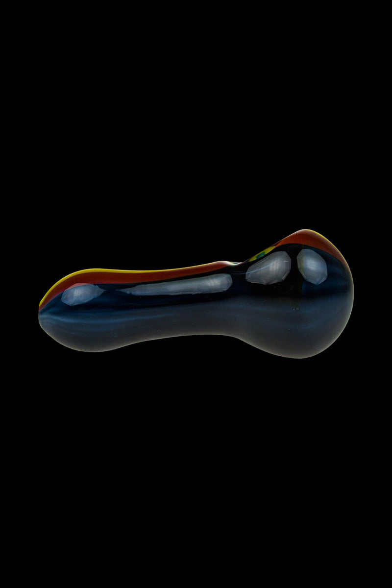 Black Rasta G-Spot Glass Spoon Pipe - A Unique Smoking Companion