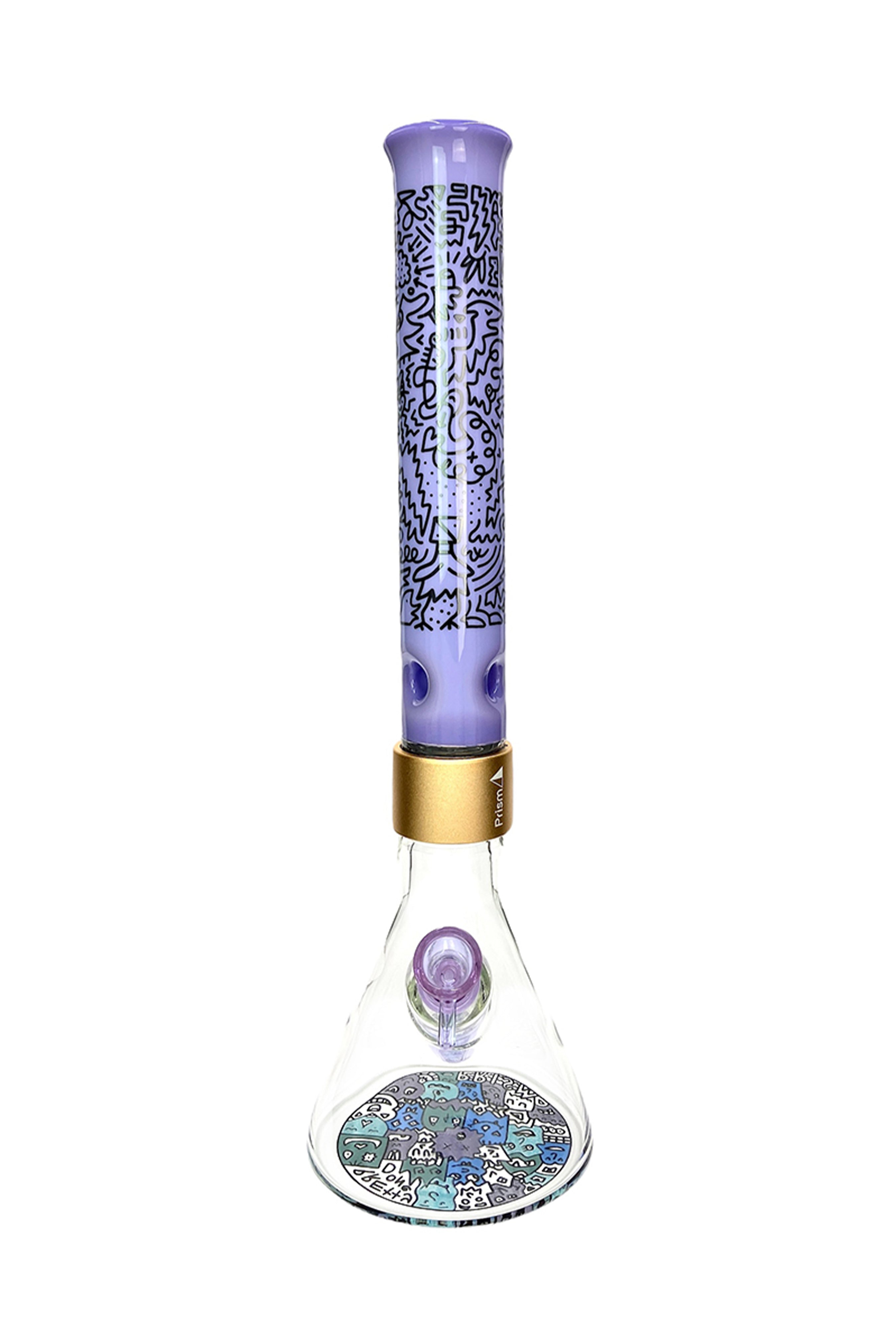 Prism Halo Pretty Done Modular Beaker Bong - Purple Beauty for Travel