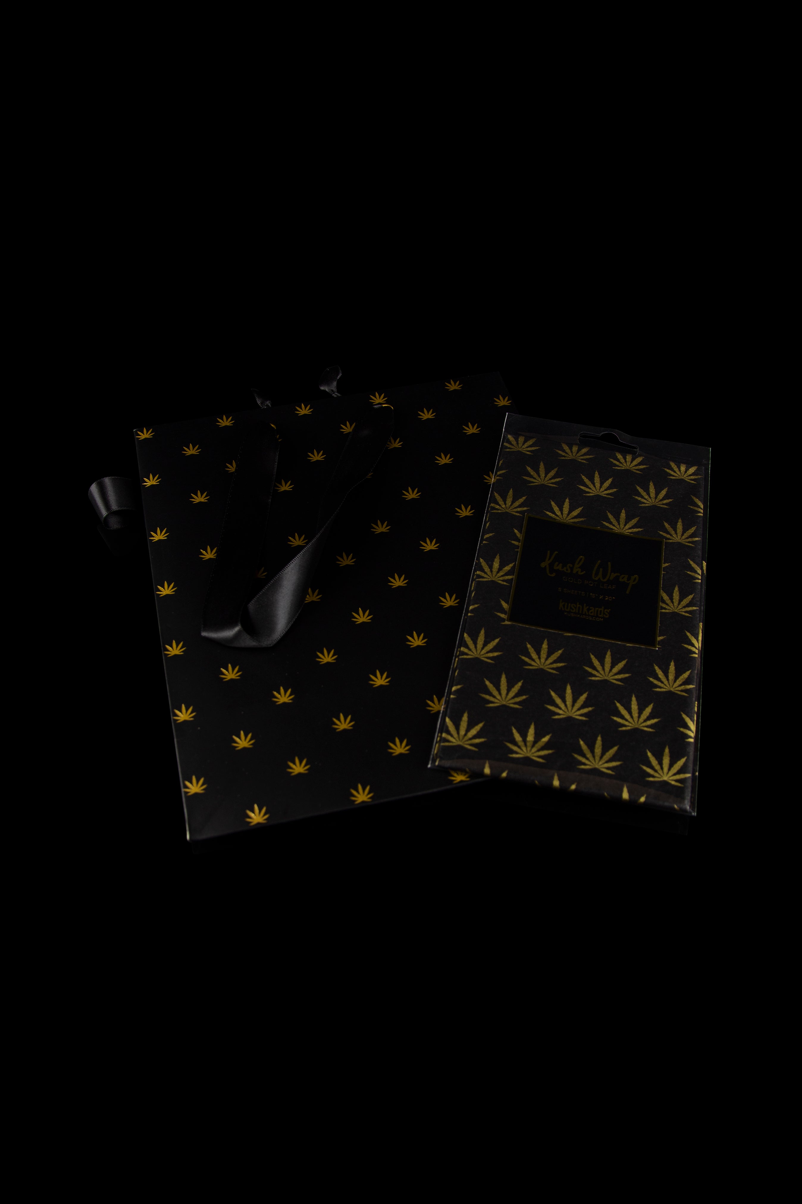 KushKards Premium Cannabis - Themed Gift Bag & Tissue Paper Set