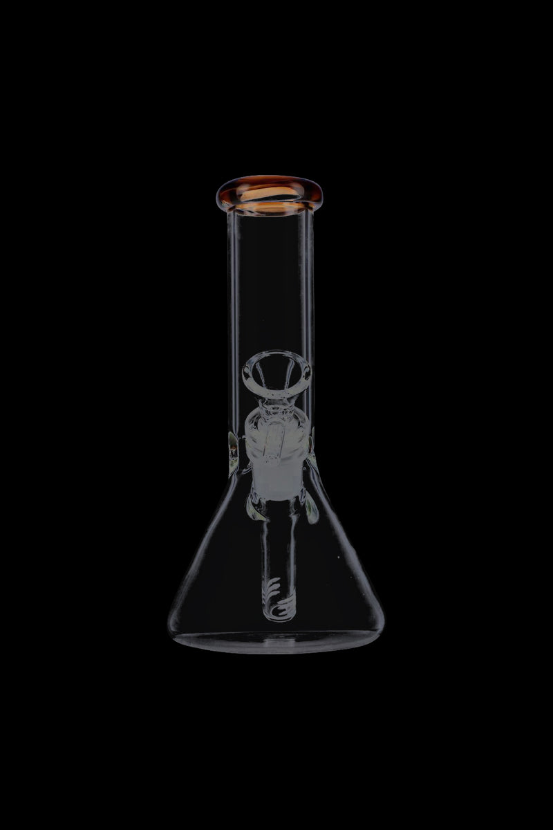 Exquisite Glass Beaker Base Ice Bong with Vibrant Colored Mouthpiece