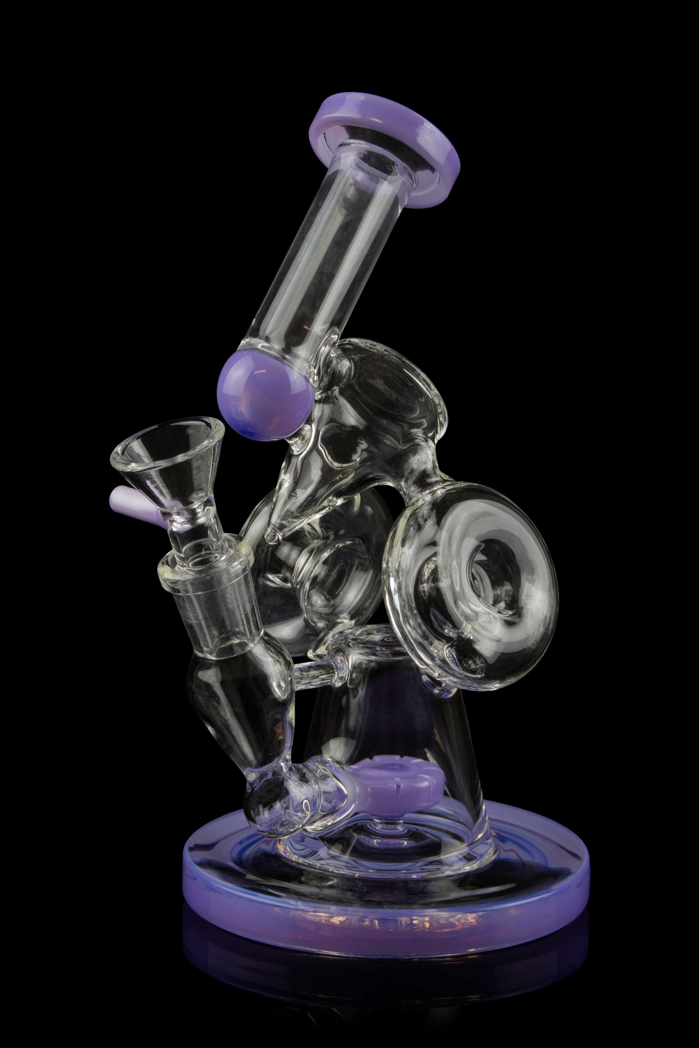 Valiant Hourglass Base Bent Neck Water Pipe - Stylish Smoking Companion