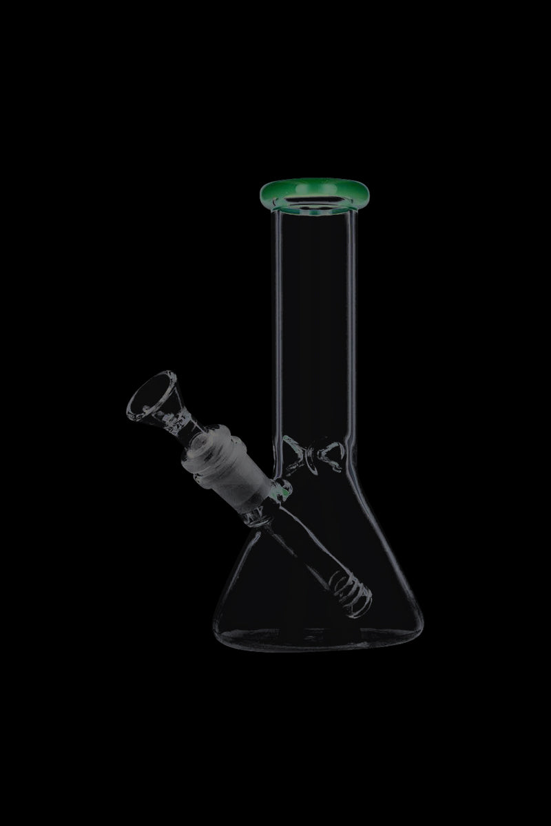 Exquisite Glass Beaker Base Ice Bong with Vibrant Colored Mouthpiece