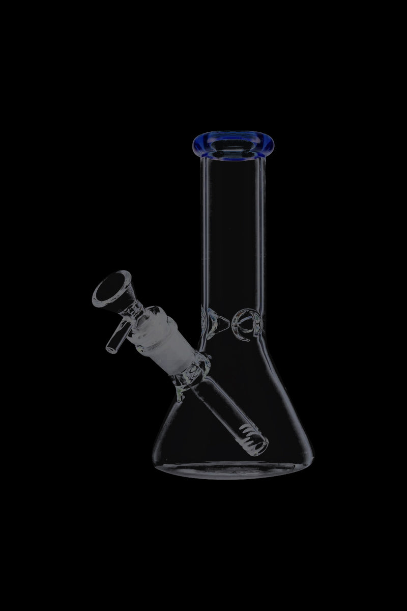 Exquisite Glass Beaker Base Ice Bong with Vibrant Colored Mouthpiece