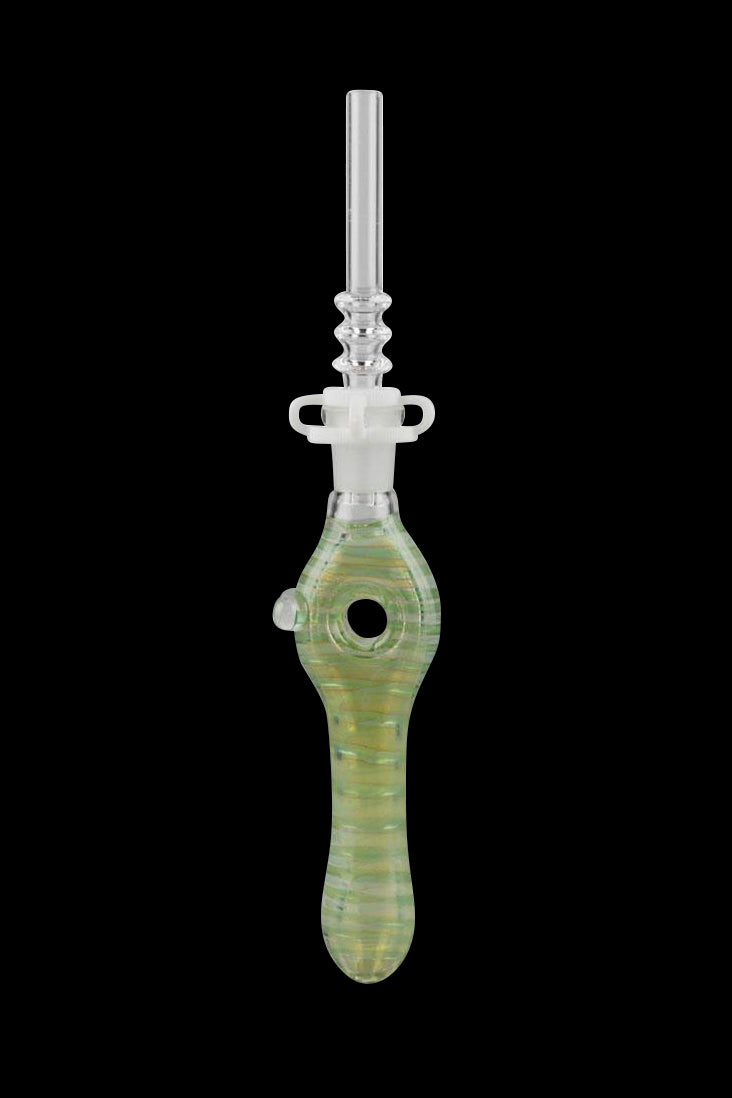 Vibrant Glass Donut Dab Straw Nectar Collector