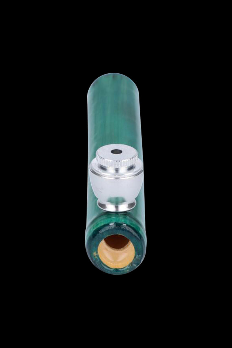 Elegant Bamboo Steamroller Pipe with Capped Herb Bowl