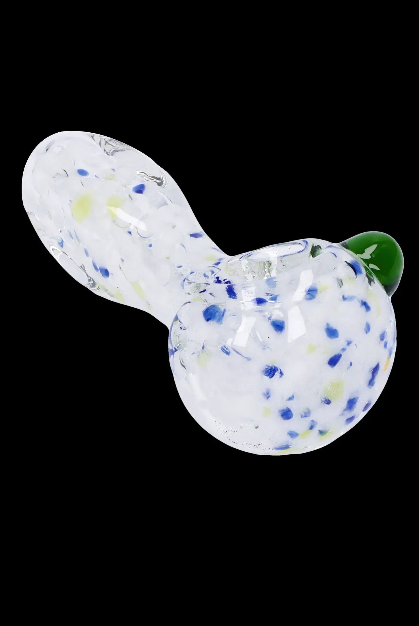 3.5-Inch Frit Glass Pipe with Unique Square Mouthpiece