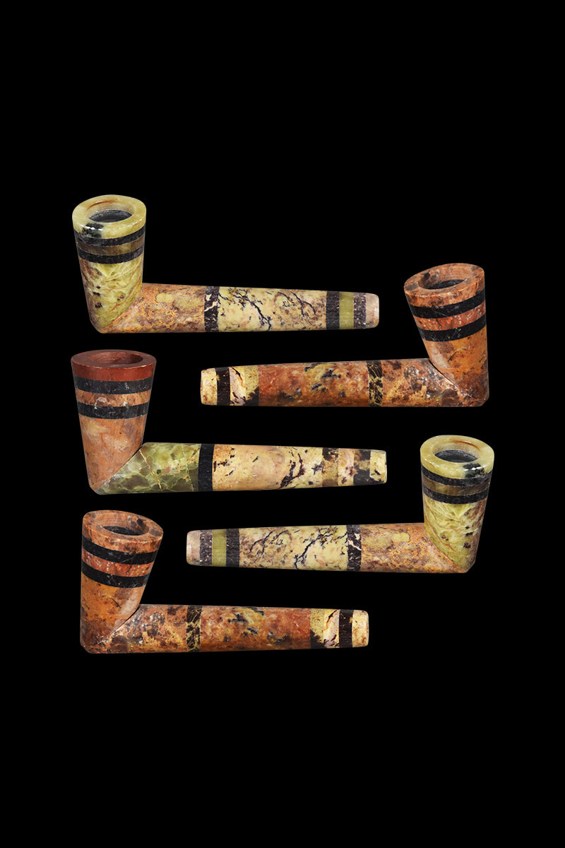 Must-Have Multicolored Striped Stone Pipe Set - 5 Pack