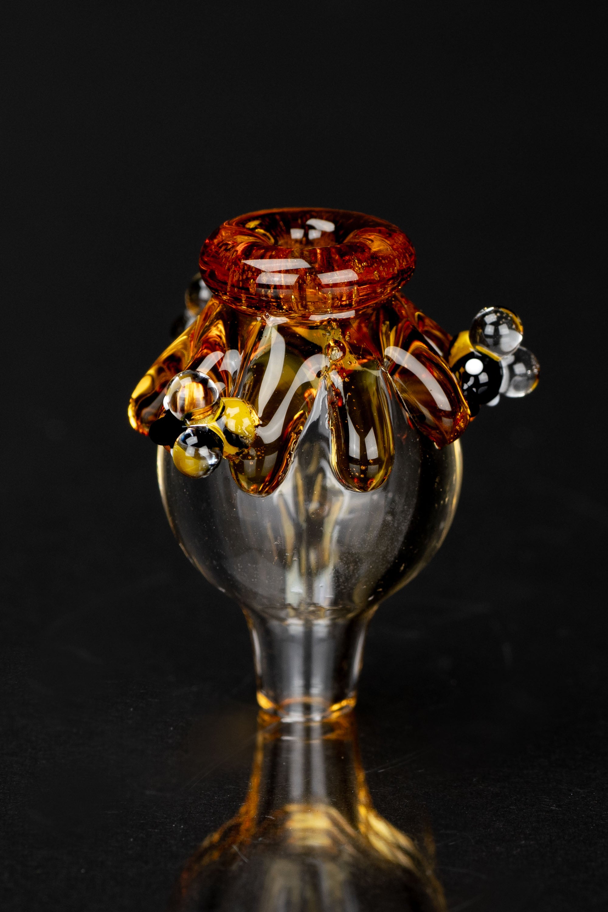Empire Glassworks Honey Drip Puffco Peak Bubble Carb Cap - Save the Bees Edition