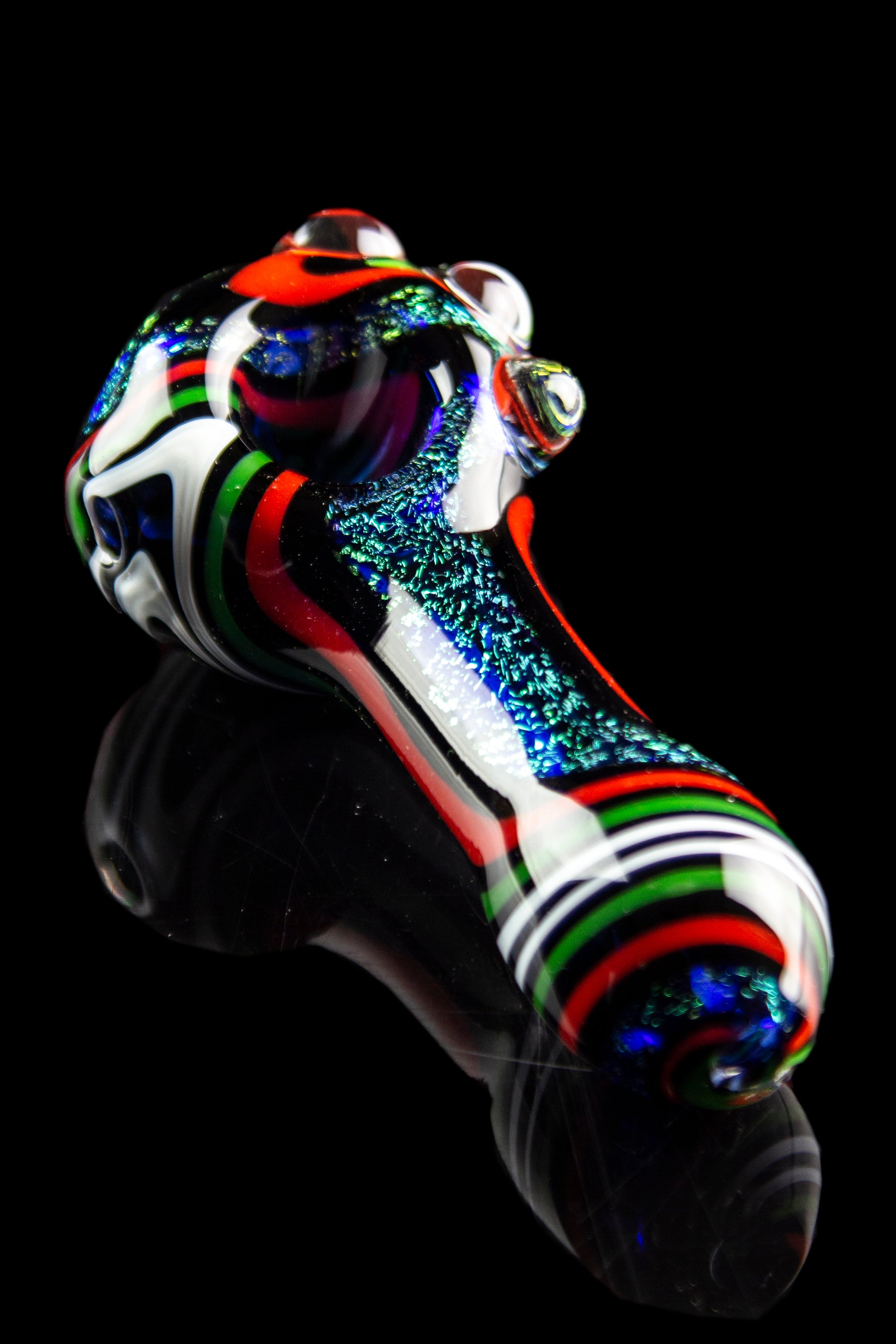 Pulsar Outer Space Dichro Swirl Spoon Pipe - A Cosmic Delight