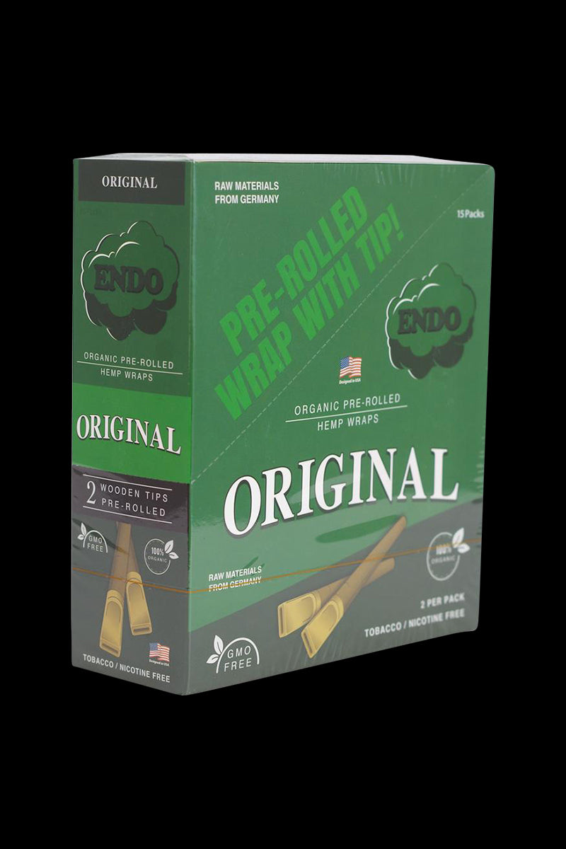 Endo Premium Pre-Rolled Hemp Wraps - 15 Pack Bundle