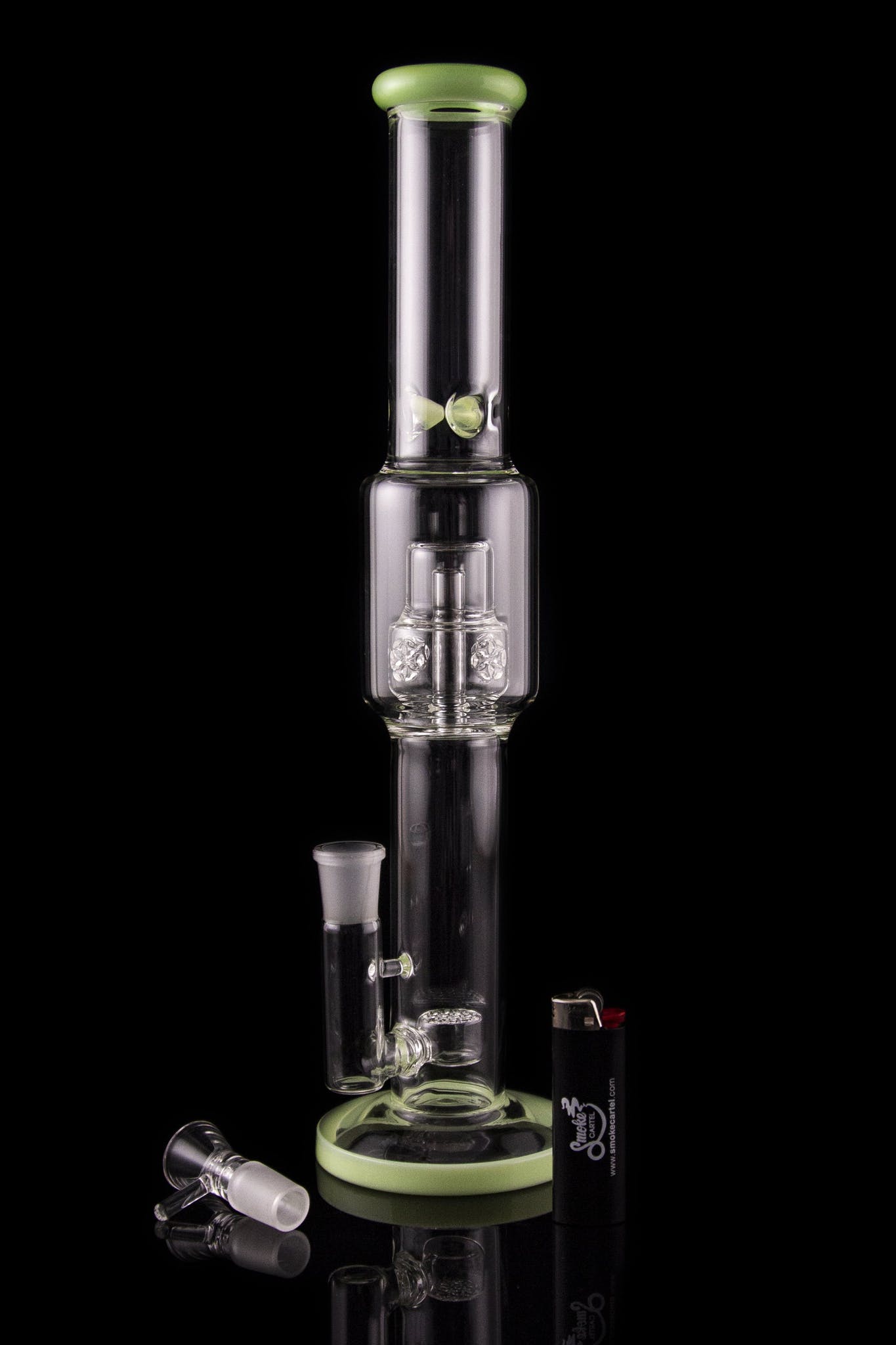 Calibear Tree of Life Straight Tube Water Pipe - A Timeless Smoking Companion