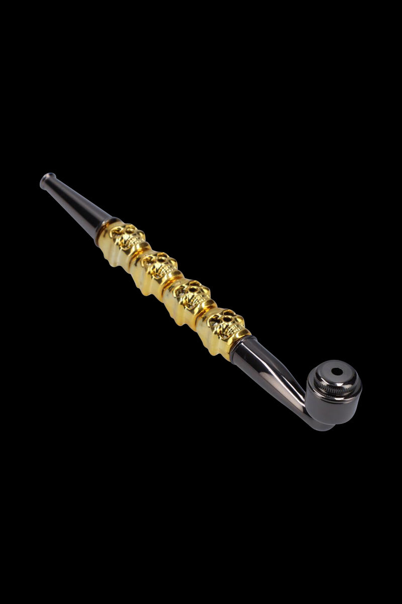 Cool 6.5-Inch Metal Hand Pipe with Skull Stem