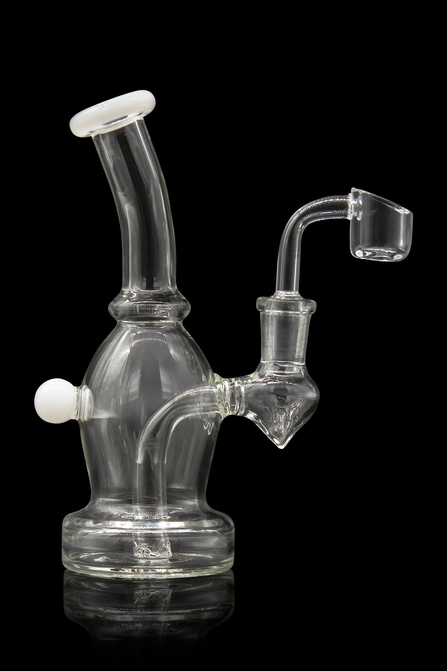 Stunning Dewdrop Curved Body Dab Rig with Colorful Accents