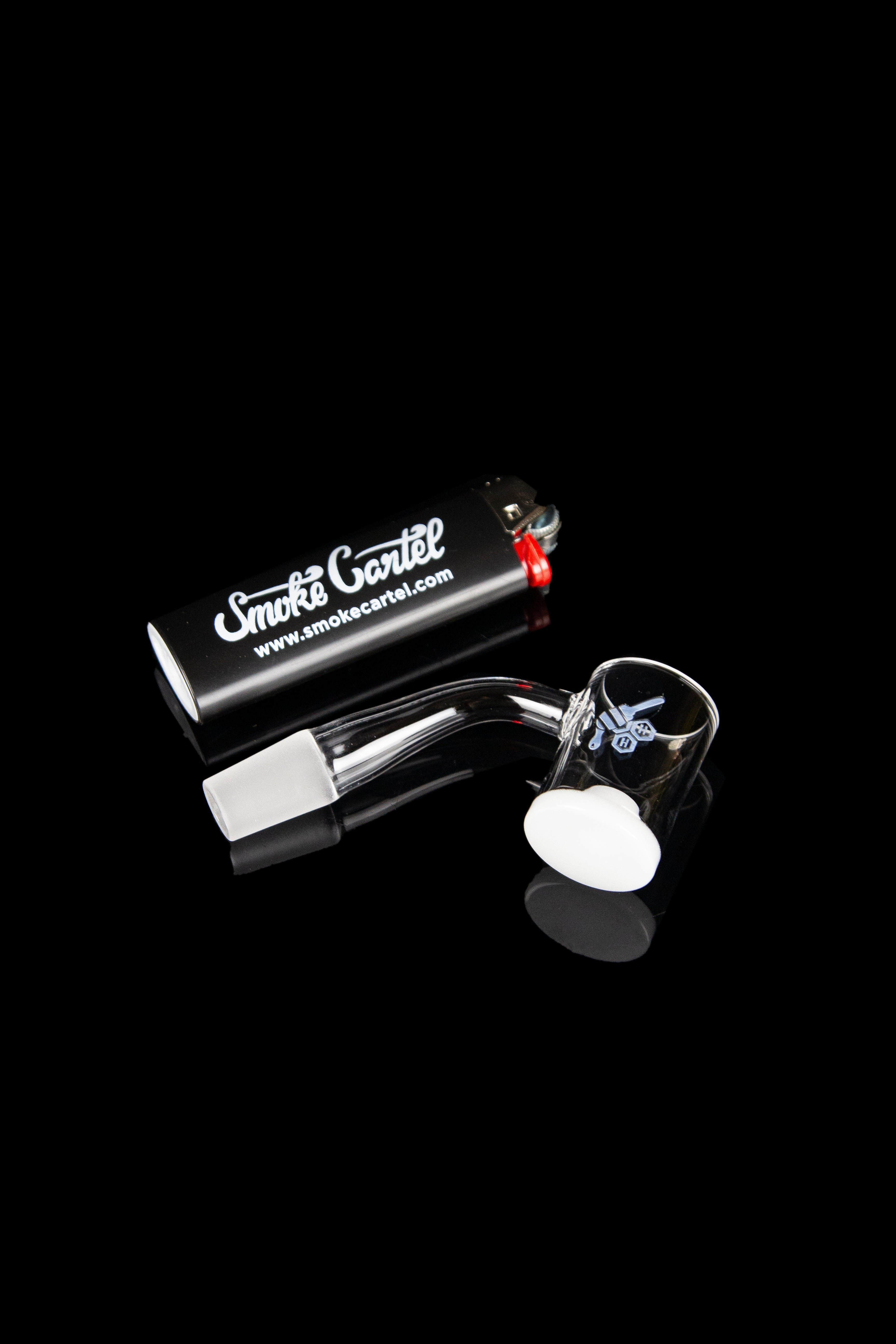 Honeybee Herb Honey & Milk Core Reactor Quartz Banger - Yellow Line: A Must - Have for Dab Enthusiasts